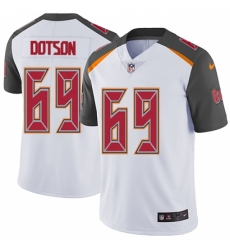 Men's Nike Tampa Bay Buccaneers #69 Demar Dotson White Vapor Untouchable Limited Player NFL Jersey