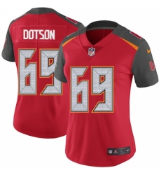 Women's Nike Tampa Bay Buccaneers #69 Demar Dotson Red Team Color Vapor Untouchable Limited Player NFL Jersey