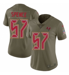 Women's Nike Tampa Bay Buccaneers #57 Noah Spence Limited Olive 2017 Salute to Service NFL Jersey