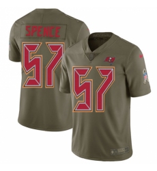 Youth Nike Tampa Bay Buccaneers #57 Noah Spence Limited Olive 2017 Salute to Service NFL Jersey