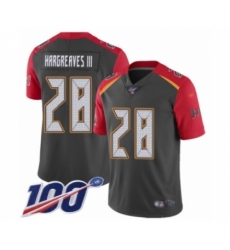 Men's Tampa Bay Buccaneers #28 Vernon Hargreaves III Limited Gray Inverted Legend 100th Season Football Jersey