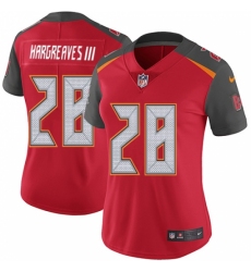 Women's Nike Tampa Bay Buccaneers #28 Vernon Hargreaves III Red Team Color Vapor Untouchable Limited Player NFL Jersey