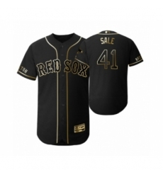 Men's 2019 Golden Edition Boston Red Sox Black #41 Chris Sale Flex Base Jersey