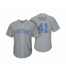 Men's Boston Red Sox #41 Chris Sale Gray 2017 Fathers Day Cool Base Jersey