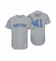 Men's Boston Red Sox #41 Chris Sale Gray 2017 Fathers Day Flex Base Jersey