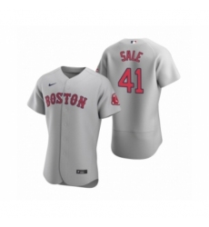 Men's Boston Red Sox #41 Chris Sale Nike Gray Authentic Road Jersey