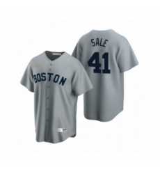 Men's Boston Red Sox #41 Chris Sale Nike Gray Cooperstown Collection Road Jersey