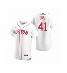 Men's Boston Red Sox #41 Chris Sale Nike White Authentic 2020 Alternate Jersey