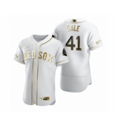 Men's Boston Red Sox #41 Chris Sale Nike White Authentic Golden Edition Jersey