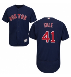 Men's Majestic Boston Red Sox #41 Chris Sale Navy Blue Flexbase Authentic Collection MLB Jersey