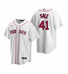 Men's Nike Boston Red Sox #41 Chris Sale White Home Stitched Baseball Jersey