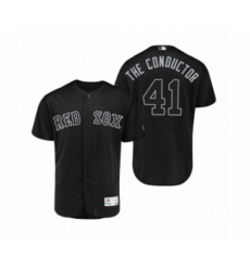 Men's Red Sox #41 Chris Sale The Conductor Black 2019 Players Weekend Authentic Jersey