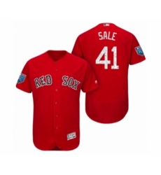 Men's Scarlet Boston Red Sox #41 Chris Sale 2018 Spring Training Flex Base Jersey