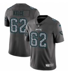 Men's Nike Philadelphia Eagles #62 Jason Kelce Gray Static Vapor Untouchable Limited NFL Jersey