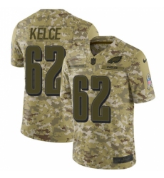 Men's Nike Philadelphia Eagles #62 Jason Kelce Limited Camo 2018 Salute to Service NFL Jersey