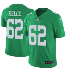 Men's Nike Philadelphia Eagles #62 Jason Kelce Limited Green Rush Vapor Untouchable NFL Jersey