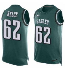 Men's Nike Philadelphia Eagles #62 Jason Kelce Limited Midnight Green Player Name & Number Tank Top NFL Jersey