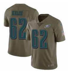 Men's Nike Philadelphia Eagles #62 Jason Kelce Limited Olive 2017 Salute to Service NFL Jersey