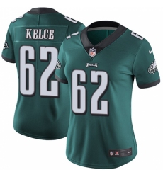 Women's Nike Philadelphia Eagles #62 Jason Kelce Midnight Green Team Color Vapor Untouchable Limited Player NFL Jersey