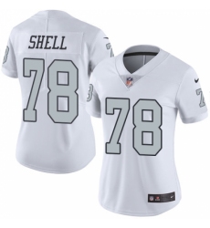Women's Nike Oakland Raiders #78 Art Shell Limited White Rush Vapor Untouchable NFL Jersey