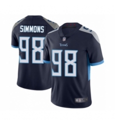 Men's Tennessee Titans #98 Jeffery Simmons Navy Blue Team Color Vapor Untouchable Limited Player Football Jersey