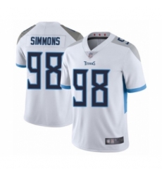 Men's Tennessee Titans #98 Jeffery Simmons White Vapor Untouchable Limited Player Football Jersey