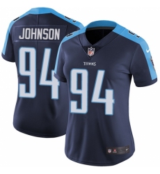 Women's Nike Tennessee Titans #94 Austin Johnson Navy Blue Alternate Vapor Untouchable Limited Player NFL Jersey