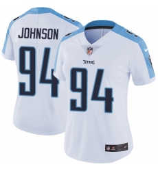 Women's Nike Tennessee Titans #94 Austin Johnson White Vapor Untouchable Limited Player NFL Jersey