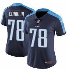Women's Nike Tennessee Titans #78 Jack Conklin Navy Blue Alternate Vapor Untouchable Limited Player NFL Jersey