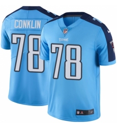 Youth Nike Tennessee Titans #78 Jack Conklin Elite Light Blue Team Color NFL Jersey