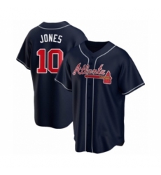 Men's Chipper Jones #10 Atlanta Braves Navy Replica Alternate Jersey