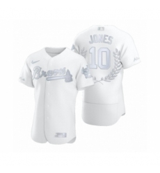 Men's Chipper Jones #10 Atlanta Braves White Awards Collection NL MVP Jersey