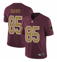 Men's Nike Washington Redskins #85 Vernon Davis Burgundy Red/Gold Number Alternate 80TH Anniversary Vapor Untouchable Limited Player NFL Jersey