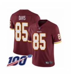 Men's Washington Redskins #85 Vernon Davis Burgundy Red Team Color Vapor Untouchable Limited Player 100th Season Football Jersey