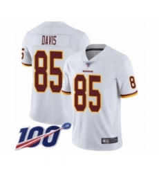 Men's Washington Redskins #85 Vernon Davis White Vapor Untouchable Limited Player 100th Season Football Jersey