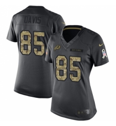 Women's Nike Washington Redskins #85 Vernon Davis Limited Black 2016 Salute to Service NFL Jersey