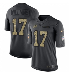 Men's Nike Washington Redskins #17 Doug Williams Limited Black 2016 Salute to Service NFL Jersey