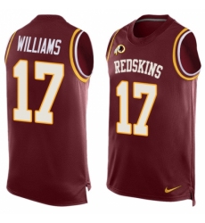 Men's Nike Washington Redskins #17 Doug Williams Limited Red Player Name & Number Tank Top NFL Jersey