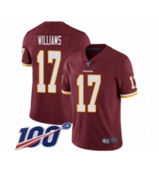 Men's Washington Redskins #17 Doug Williams Burgundy Red Team Color Vapor Untouchable Limited Player 100th Season Football Jersey