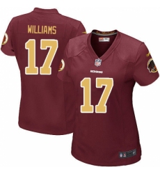 Women's Nike Washington Redskins #17 Doug Williams Game Burgundy Red/Gold Number Alternate 80TH Anniversary NFL Jersey