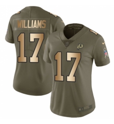 Women's Nike Washington Redskins #17 Doug Williams Limited Olive/Gold 2017 Salute to Service NFL Jersey