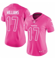 Women's Nike Washington Redskins #17 Doug Williams Limited Pink Rush Fashion NFL Jersey