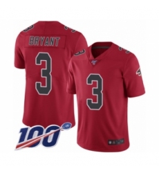 Men's Atlanta Falcons #3 Matt Bryant Limited Red Rush Vapor Untouchable 100th Season Football Jersey