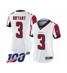 Women's Atlanta Falcons #3 Matt Bryant White Vapor Untouchable Limited Player 100th Season Football Jersey
