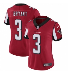 Women's Nike Atlanta Falcons #3 Matt Bryant Red Team Color Vapor Untouchable Limited Player NFL Jersey