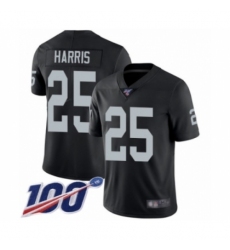 Men's Oakland Raiders #25 Erik Harris Black Team Color Vapor Untouchable Limited Player 100th Season Football Jersey