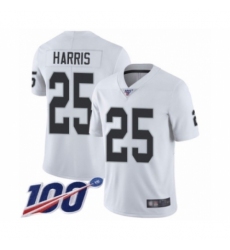 Men's Oakland Raiders #25 Erik Harris White Vapor Untouchable Limited Player 100th Season Football Jersey