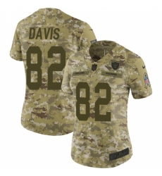 Women's Nike Oakland Raiders #82 Al Davis Limited Camo 2018 Salute to Service NFL Jersey