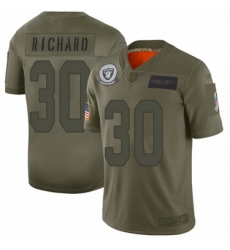 Youth Oakland Raiders #30 Jalen Richard Limited Camo 2019 Salute to Service Football Jersey