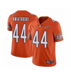 Men's Chicago Bears #44 Nick Kwiatkoski Orange Alternate 100th Season Limited Football Jersey